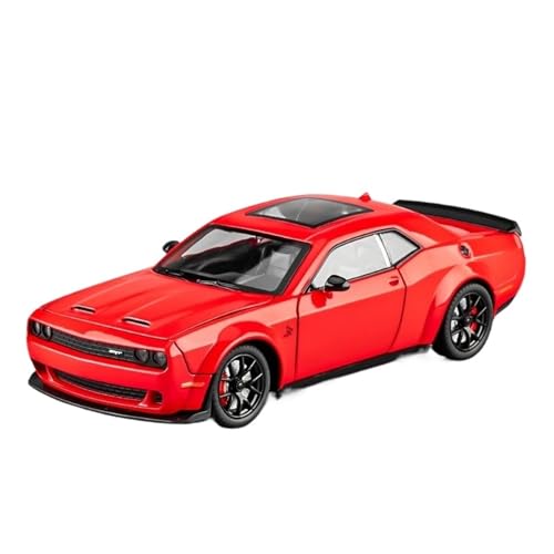 Druckguss 1:24 1:32 for Dodge SRT Hellcat Serie Legierung Auto Modell Simulation Sound Und Licht Miniatur Fahrzeug Modell Ornamente(Red 1/24) von EXYFRUX