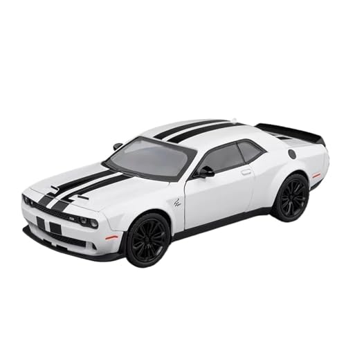 Druckguss 1:24 1:32 for Dodge SRT Hellcat Serie Legierung Auto Modell Simulation Sound Und Licht Miniatur Fahrzeug Modell Ornamente(White 1/22) von EXYFRUX
