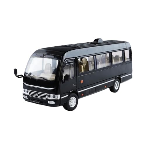 Druckguss 1:24 1:32 for Toyota Coaster Business Reise Bus Legierung Auto Modell Statische Simulation Sound Licht Fahrzeug Modell Dekorative(1:24 Black) von EXYFRUX