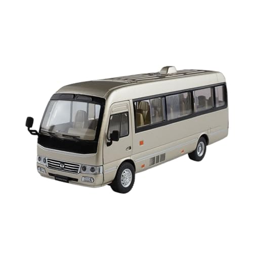 Druckguss 1:24 1:32 for Toyota Coaster Business Reise Bus Legierung Auto Modell Statische Simulation Sound Licht Fahrzeug Modell Dekorative(1:24 Gold) von EXYFRUX