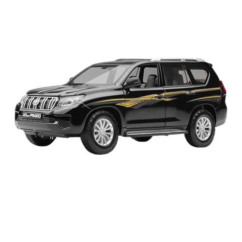 Druckguss 1:24 1:32 for Toyota RAV4 Highlander Prado Cruiser Serie Legierung Auto Modell Simulation Sound Und Licht Miniatur Fahrzeug Modell(1/24 Prado Black) von EXYFRUX