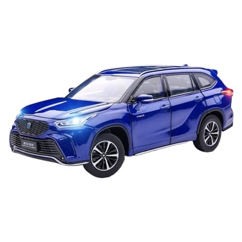 Druckguss 1:24 1:32 for Toyota RAV4 Highlander Prado Cruiser Serie Legierung Auto Modell Simulation Sound Und Licht Miniatur Fahrzeug Modell(1/32 Crown Land Rover Blue) von EXYFRUX