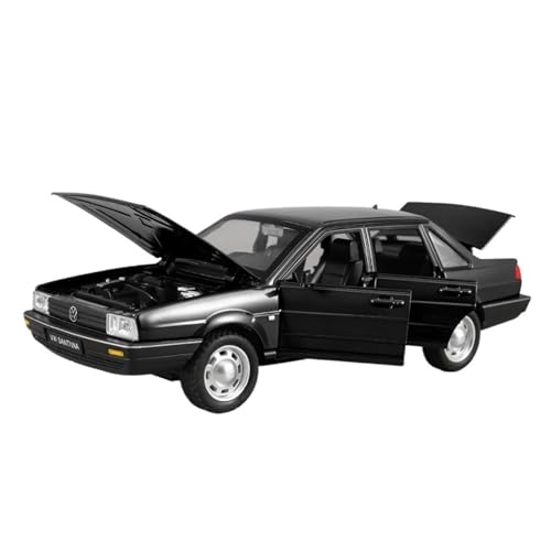 Druckguss 1:24 1:32 for Volkswagen Santana Passat CC Serie Legierung Auto Modell Simulation Sound Und Licht Miniatur Fahrzeug Modell Ornamente(Black 1:24 Santana) von EXYFRUX