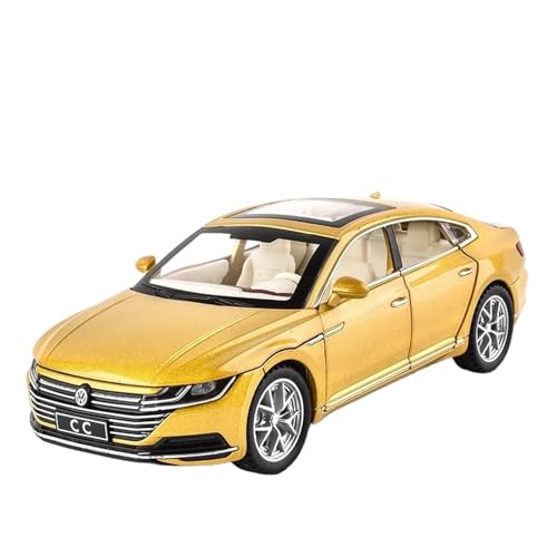 Druckguss 1:24 1:32 for Volkswagen Santana Passat CC Serie Legierung Auto Modell Simulation Sound Und Licht Miniatur Fahrzeug Modell Ornamente(Gold 1:32 CC) von EXYFRUX