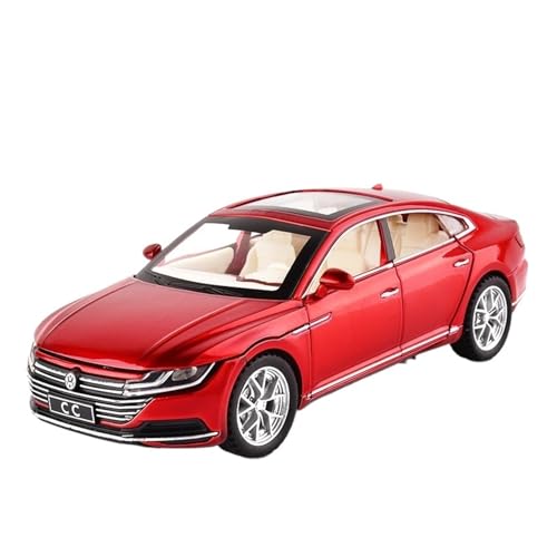 Druckguss 1:24 1:32 for Volkswagen Santana Passat CC Serie Legierung Auto Modell Simulation Sound Und Licht Miniatur Fahrzeug Modell Ornamente(Red 1:32 CC) von EXYFRUX