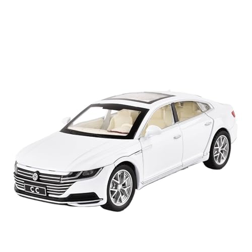 Druckguss 1:24 1:32 for Volkswagen Santana Passat CC Serie Legierung Auto Modell Simulation Sound Und Licht Miniatur Fahrzeug Modell Ornamente(White 1:32 CC) von EXYFRUX