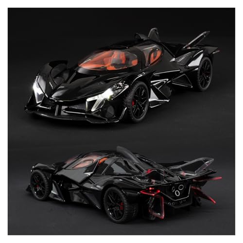 Druckguss 1:24 for Apollo EVO Supercar Legierung Simulation Automodell Sound Und Licht Pullback Miniaturmodell Sammlung Ornamente(Black) von EXYFRUX