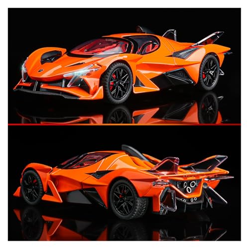 Druckguss 1:24 for Apollo EVO Supercar Legierung Simulation Automodell Sound Und Licht Pullback Miniaturmodell Sammlung Ornamente(Orange) von EXYFRUX