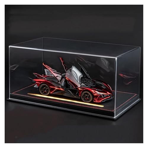 Druckguss 1:24 for Apollo EVO Supersportwagen Legierung Simulation Automodell Sound Und Licht Pullback Miniaturmodell Sammlung Ornamente(Red and Black with Display Box) von EXYFRUX