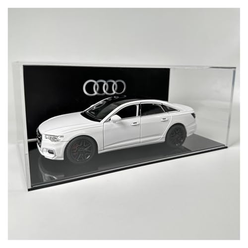 Druckguss 1:24 for Audi Q5 Q8 A6L A7 A8 R8 RS7 Legierung Auto Modell Sammlung Serie Sound Und Licht Voll Offene Tür Fahrzeug Modell(A6L White) von EXYFRUX