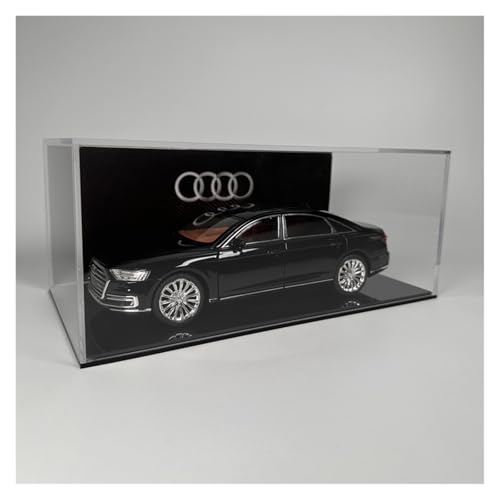 Druckguss 1:24 for Audi Q5 Q8 A6L A7 A8 R8 RS7 Legierung Auto Modell Sammlung Serie Sound Und Licht Voll Offene Tür Fahrzeug Modell(A8 Black) von EXYFRUX