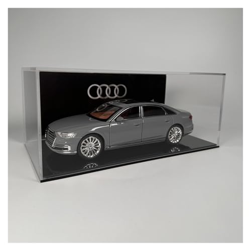 Druckguss 1:24 for Audi Q5 Q8 A6L A7 A8 R8 RS7 Legierung Auto Modell Sammlung Serie Sound Und Licht Voll Offene Tür Fahrzeug Modell(A8 Gray) von EXYFRUX