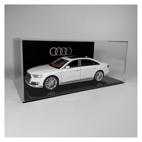 Druckguss 1:24 for Audi Q5 Q8 A6L A7 A8 R8 RS7 Legierung Auto Modell Sammlung Serie Sound Und Licht Voll Offene Tür Fahrzeug Modell(A8 White) von EXYFRUX