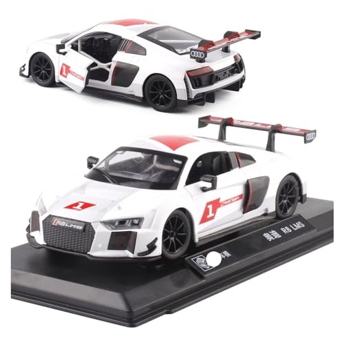 Druckguss 1:24 for Audi R8 LMS Rennwagen Simulation Legierung Automodell Vollständig Geöffnete Tür Fahrzeugmodell Sammlung Ornamente(White) von EXYFRUX