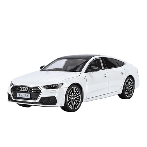 Druckguss 1:24 for Audi RS6 RS7 A7 A6L-Serie Legierungsautomodell Simulation Ton Und Licht Pullback-Auto Fahrzeugmodell Mit Vollständig Geöffneter Tür(A7 White) von EXYFRUX