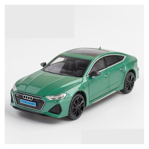 Druckguss 1:24 for Audi RS6 RS7 A7 A6L-Serie Legierungsautomodell Simulation Ton Und Licht Pullback-Auto Fahrzeugmodell Mit Vollständig Geöffneter Tür(RS7 Green) von EXYFRUX