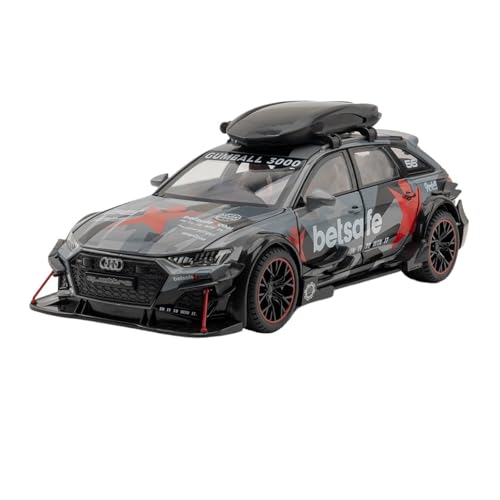 Druckguss 1:24 for Audi RS7 RS6 Legierung Automodell Simulation Sound Und Licht Pullback Auto Vollständig Geöffnete Tür Fahrzeugmodellsammlung(RS6 Gray) von EXYFRUX