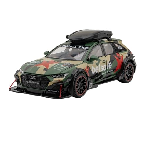 Druckguss 1:24 for Audi RS7 RS6 Legierung Automodell Simulation Sound Und Licht Pullback Auto Vollständig Geöffnete Tür Fahrzeugmodellsammlung(RS6 Green) von EXYFRUX