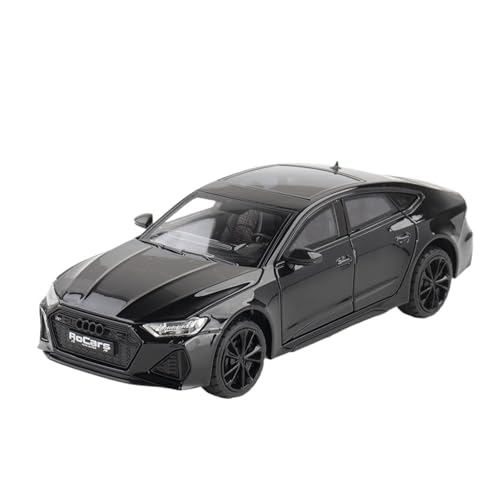 Druckguss 1:24 for Audi RS7 RS6 Legierung Automodell Simulation Sound Und Licht Pullback Auto Vollständig Geöffnete Tür Fahrzeugmodellsammlung(RS7 Black) von EXYFRUX