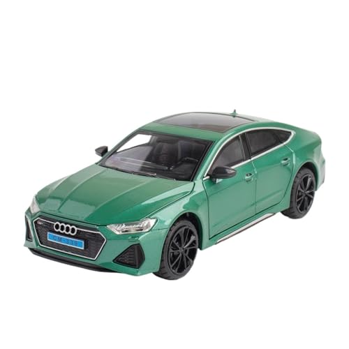 Druckguss 1:24 for Audi RS7 RS6 Legierung Automodell Simulation Sound Und Licht Pullback Auto Vollständig Geöffnete Tür Fahrzeugmodellsammlung(RS7 Green) von EXYFRUX