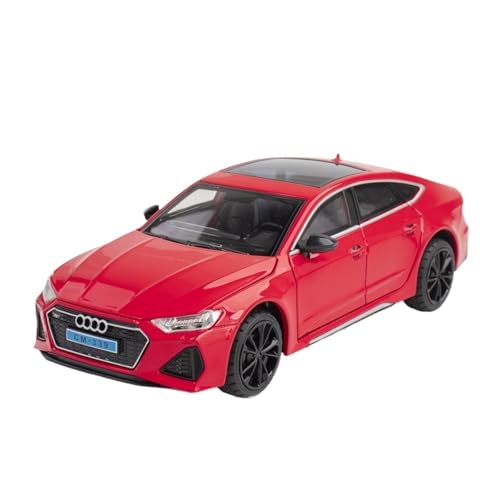 Druckguss 1:24 for Audi RS7 RS6 Legierung Automodell Simulation Sound Und Licht Pullback Auto Vollständig Geöffnete Tür Fahrzeugmodellsammlung(RS7 red) von EXYFRUX