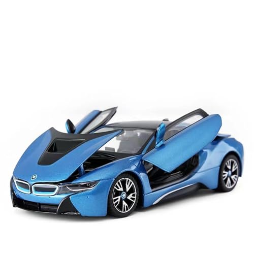 Druckguss 1:24 for BMW I8 Supercar Simulation Legierung Automodell Vollständig Geöffnete Tür Pull Back Fahrzeugmodell Sammlung Ornamente(Blue) von EXYFRUX