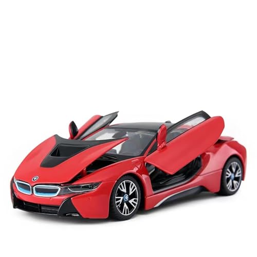 Druckguss 1:24 for BMW I8 Supercar Simulation Legierung Automodell Vollständig Geöffnete Tür Pull Back Fahrzeugmodell Sammlung Ornamente(Red) von EXYFRUX
