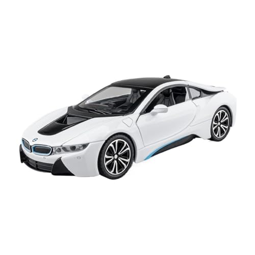 Druckguss 1:24 for BMW I8 Supercar X5 SUV Legierung Simulation Automodell Sound Und Licht Pullback Miniaturmodell Sammlung Ornamente(I8 White) von EXYFRUX