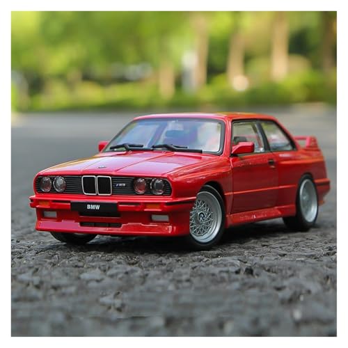Druckguss 1:24 for BMW M3 E30 Vintage 3er-Serie Legierung Sportwagen Modellsammlung Simulation Vollständig Geöffnete Tür Miniatur-Fahrzeugmodell(Red) von EXYFRUX