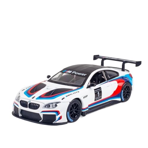 Druckguss 1:24 for BMW M6 GT3 DTM Rennsimulation Legierung Automodell Vollständig Geöffnete Tür Pull Back Fahrzeugmodell Sammlung Ornamente(White) von EXYFRUX