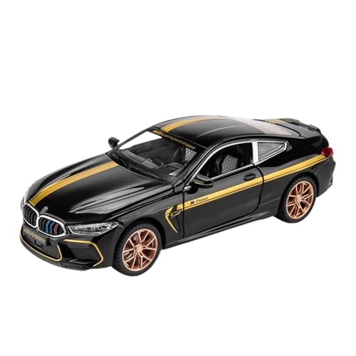 Druckguss 1:24 for BMW M8 Legierung Automodell Simulation Sound Und Licht Pullback-Auto Vollständig Geöffnete Tür Fahrzeugmodell Dekoration(Black) von EXYFRUX