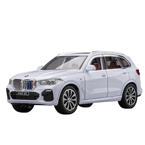 Druckguss 1:24 for BMW M8 XM X5 Luxus-SUV Simulation Sound Und Licht Pullback-Legierung Automodell Miniaturfahrzeugmodell Ornamente(X5 White) von EXYFRUX