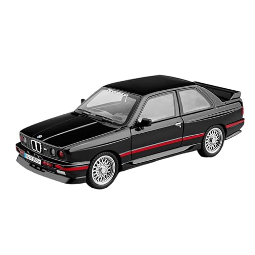 Druckguss 1:24 for BMW Retro M3 E30 M4 Serie Legierung Simulation Automodell Sound Und Licht Pullback Miniaturmodellsammlung(E30 Black) von EXYFRUX