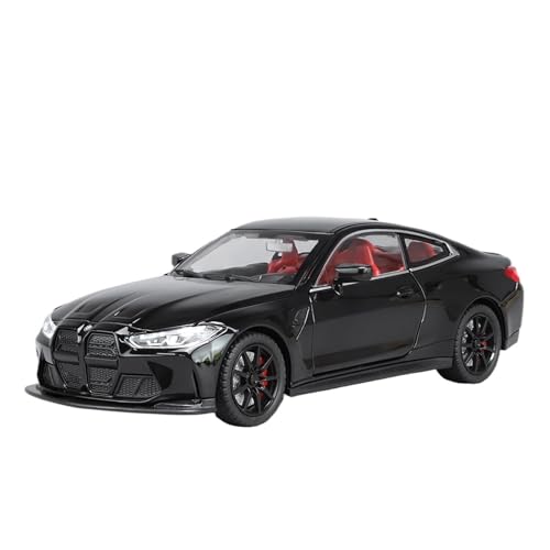 Druckguss 1:24 for BMW Retro M3 E30 M4 Serie Legierung Simulation Automodell Sound Und Licht Pullback Miniaturmodellsammlung(M4 Black) von EXYFRUX