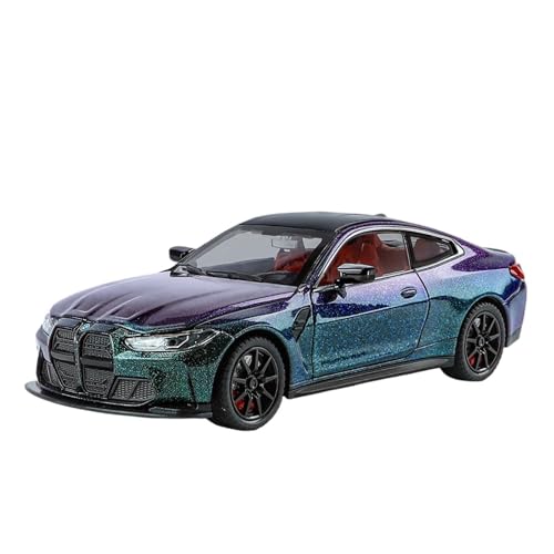 Druckguss 1:24 for BMW Retro M3 E30 M4 Serie Legierung Simulation Automodell Sound Und Licht Pullback Miniaturmodellsammlung(M4 Purple) von EXYFRUX