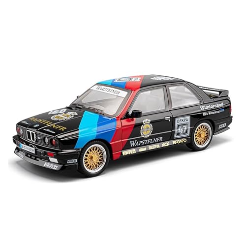 Druckguss 1:24 for BMW Vintage M3 Legierung Automodell Simulation Sound Und Licht Pullback Auto Vollständig Geöffnete Tür Fahrzeugmodellsammlung(Black) von EXYFRUX