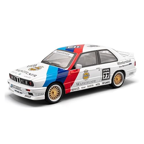Druckguss 1:24 for BMW Vintage M3 Legierung Automodell Simulation Sound Und Licht Pullback Auto Vollständig Geöffnete Tür Fahrzeugmodellsammlung(White) von EXYFRUX