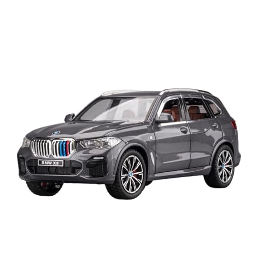 Druckguss 1:24 for BMW X5 Luxus-SUV-Serie Legierungssimulationsautomodell Sound Und Licht Pullback-Miniaturmodellsammlung(Chrome) von EXYFRUX