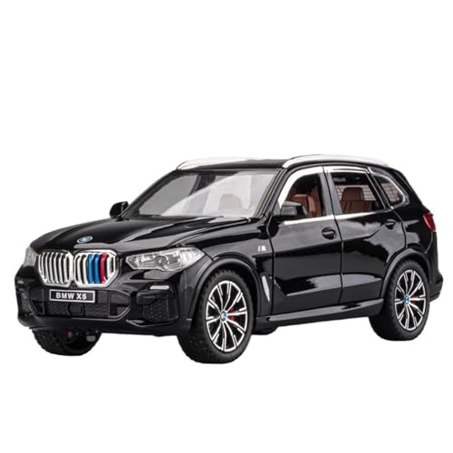 Druckguss 1:24 for BMW XM X5 SUV Serie Legierung Simulation Automodell Sound Und Licht Pullback Miniatur Modell Sammlung Ornamente(X5 Black) von EXYFRUX