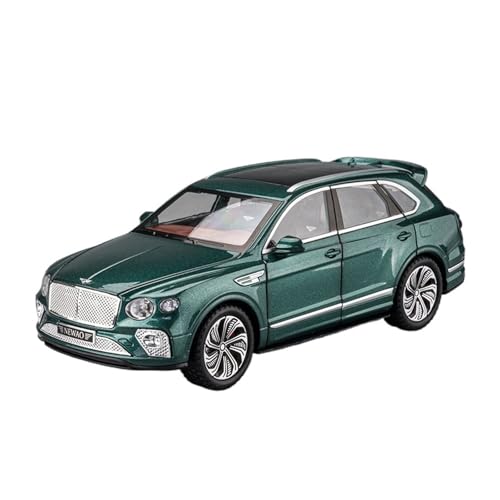 Druckguss 1:24 for Bentley Continental GT Mulsanne Bentayga Legierung Simulation Automodell Sound Und Licht Pull-Back Miniaturmodell(Bentayga Green) von EXYFRUX