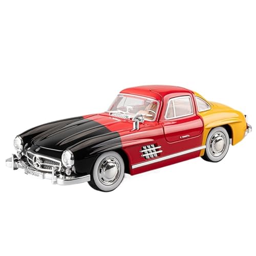 Druckguss 1:24 for Benz Classic Retro 300SL Simulation Legierung Automodell Sound Und Licht Pull Back Fahrzeug Sammlung Ornamente(Color) von EXYFRUX