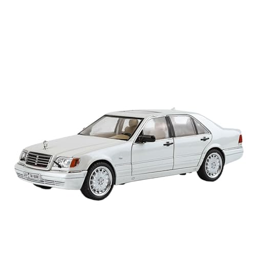 Druckguss 1:24 for Benz Classic Retro S320 Simulation Legierung Automodell Vollständig Geöffnete Tür Pull Back Fahrzeugmodell Sammlung Ornamente(White) von EXYFRUX