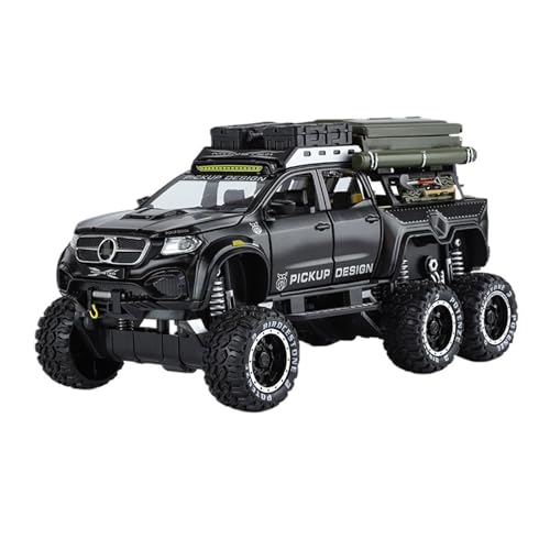 Druckguss 1:24 for Benz X-Klasse 6X6 RV Pickup Serie Legierung Simulation Auto Modell Sound Und Licht Pull-Back Miniatur Modell Sammlung(RV Black) von EXYFRUX