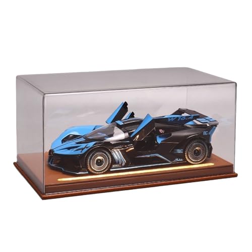 Druckguss 1:24 for Bugatti Fire Meteor Supersportwagen Legierung Automodelle Simulation Sound Und Licht Pullback-Auto Miniatur-Fahrzeugmodell(Blue with Display Box) von EXYFRUX