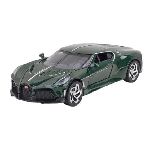 Druckguss 1:24 for Bugatti Sound of The Night Legierung Automodell Simulation Sound Und Licht Pullback Automodell Sammlung Display(Green) von EXYFRUX