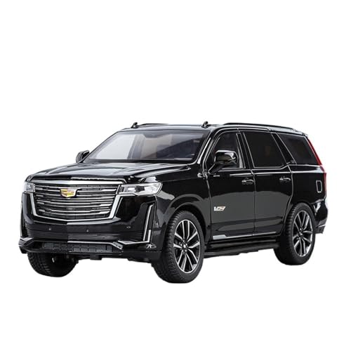 Druckguss 1:24 for Cadillac Escalade V Full-Size-SUV-Simulation Sound Und Licht Pullback-Legierung Automodell Miniatur-Fahrzeugmodell(Black) von EXYFRUX