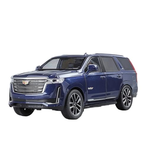 Druckguss 1:24 for Cadillac Escalade V Full-Size-SUV-Simulation Sound Und Licht Pullback-Legierung Automodell Miniatur-Fahrzeugmodell(Blue) von EXYFRUX