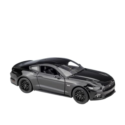 Druckguss 1:24 for Ford 2015 Mustang GT Sportwagen Legierung Automodell Simulation Vollständig Geöffnete Tür Miniatur Fahrzeugmodell Dekoration(Black) von EXYFRUX