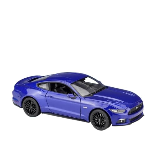 Druckguss 1:24 for Ford 2015 Mustang GT Sportwagen Legierung Automodell Simulation Vollständig Geöffnete Tür Miniatur Fahrzeugmodell Dekoration(Blue) von EXYFRUX
