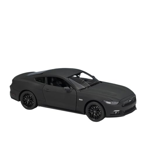 Druckguss 1:24 for Ford 2015 Mustang GT Sportwagen Legierung Automodell Simulation Vollständig Geöffnete Tür Miniatur Fahrzeugmodell Dekoration(Matte Black) von EXYFRUX